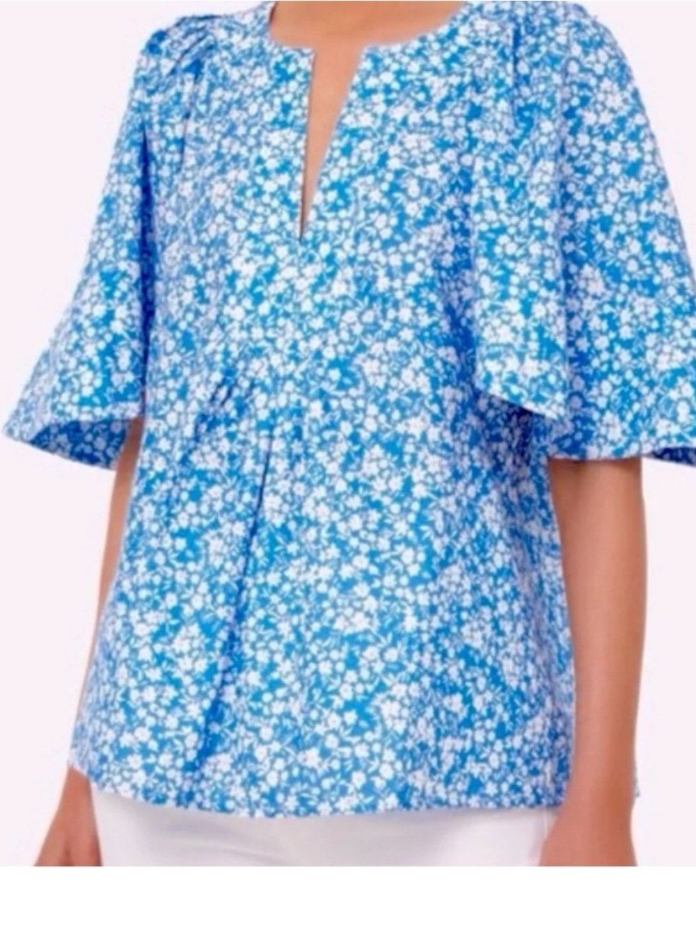 Tuckernuck Blue Floral Top- Cameron Eubanks Wimberly collection- nwt Large
